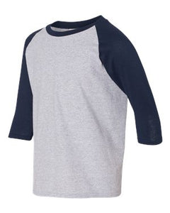 Youth Heavy Cotton™ 3/4-Raglan Sleeve T-Shirt